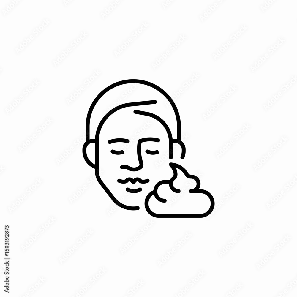 face foam icon sign vector face foam icon sign vector