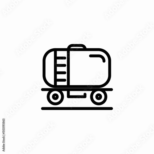 fuel tanker icon sign vector