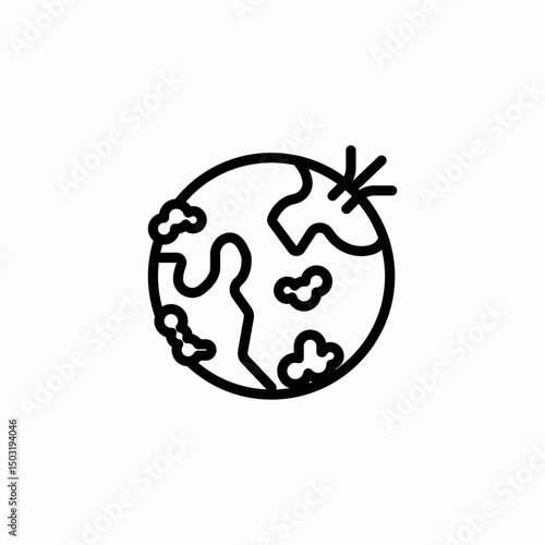 global warming icon sign vector