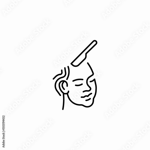 hair removal icon sign vector