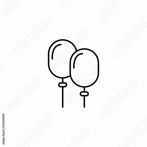 helium balloons icon sign vector