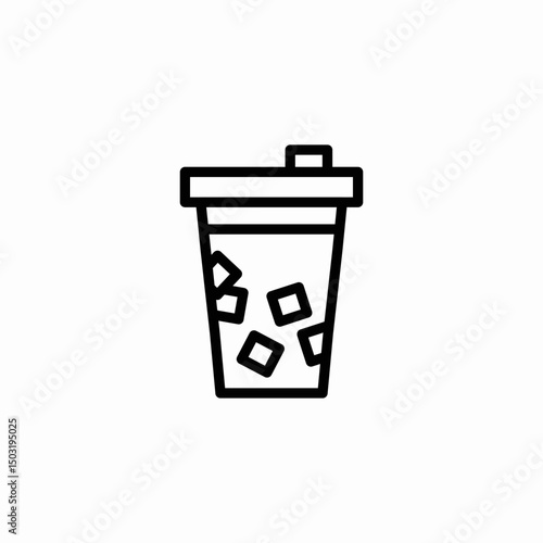 iced drink icon sign vector
