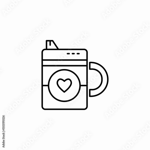 insulated cup icon sign vector