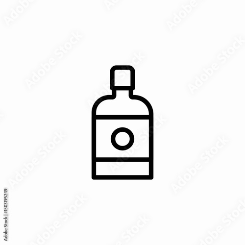 liquor bottle icon sign vector