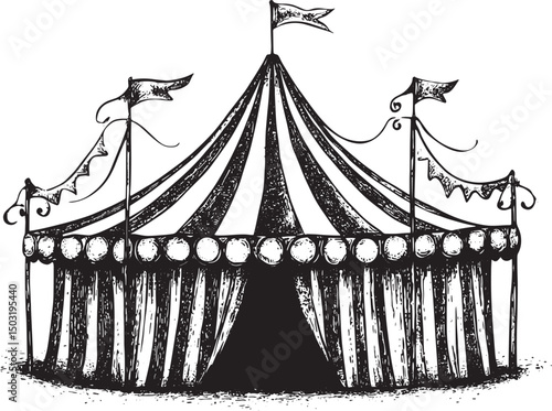 circus tent vector illustration