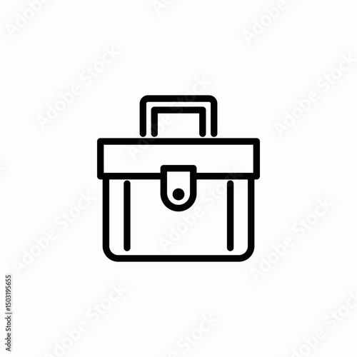open briefcase icon sign vector