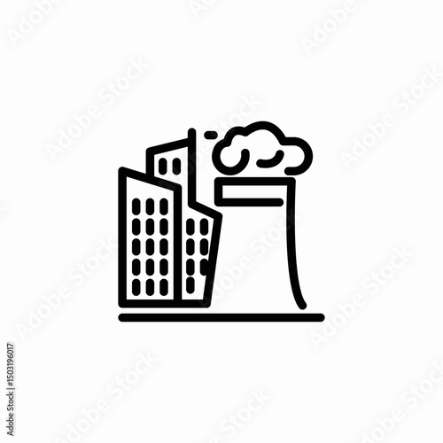 power plant icon sign vector