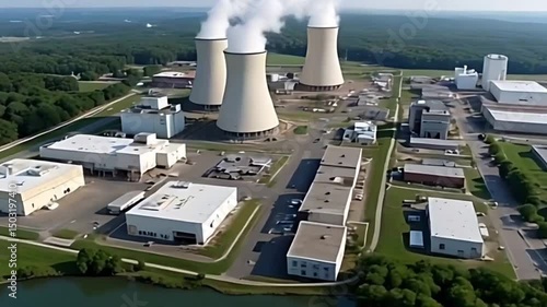 Drone Shot of Perry Nuclear Power Plant