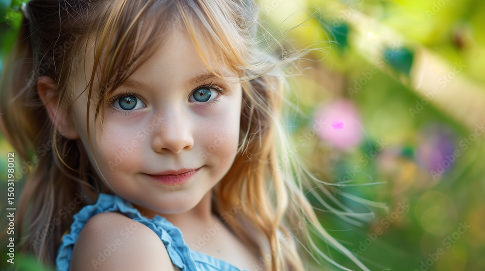 Little girl. Close up portrait of a pretty little girl. Child girl looking at camera with smile Little girl. Close up portrait of a pretty little girl. Child girl looking at camera with smile