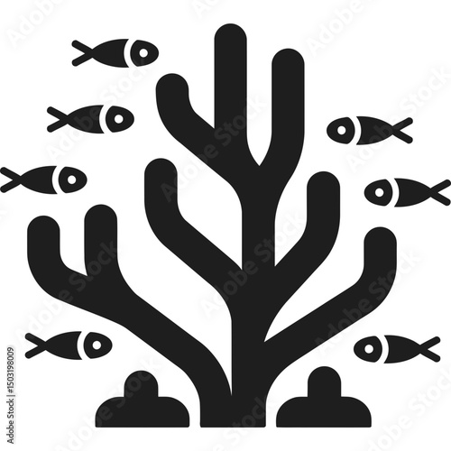 Coral Fish Ecosystem Icon