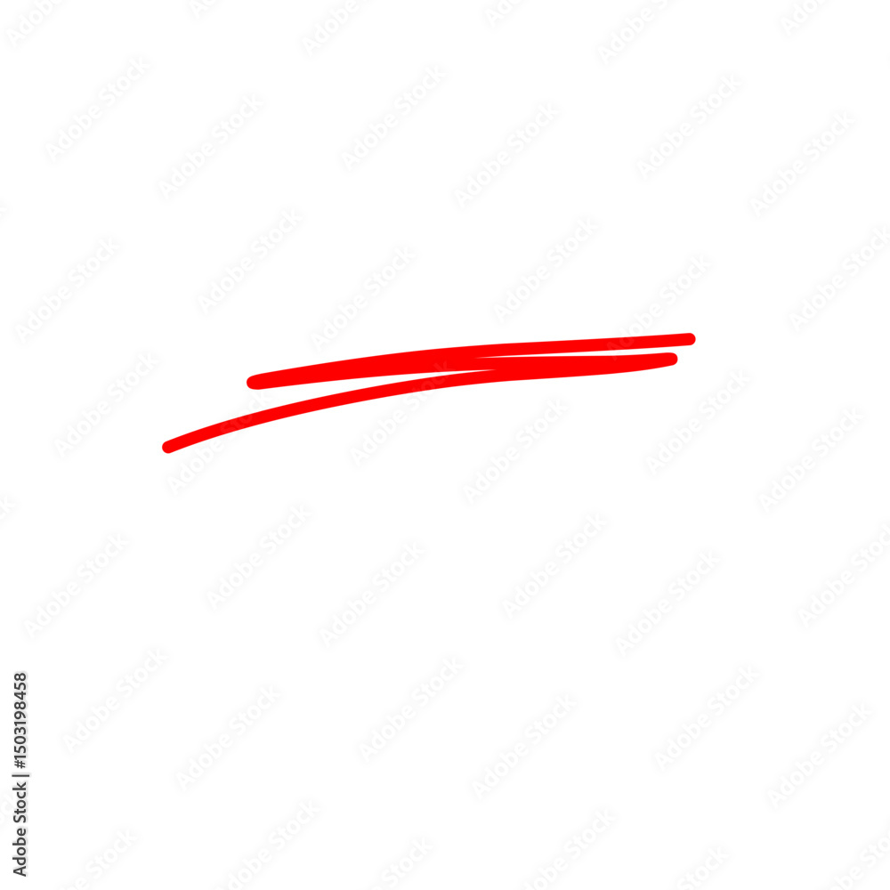 Red brush stroke underline Red brush stroke underline