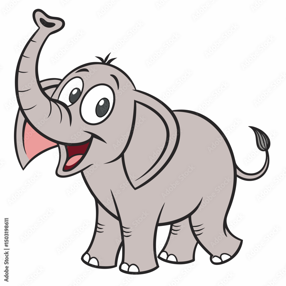 Fototapeta premium funny elephant cartoon