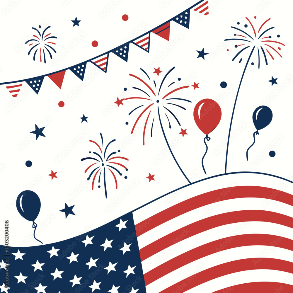 Fototapeta premium 4th of july