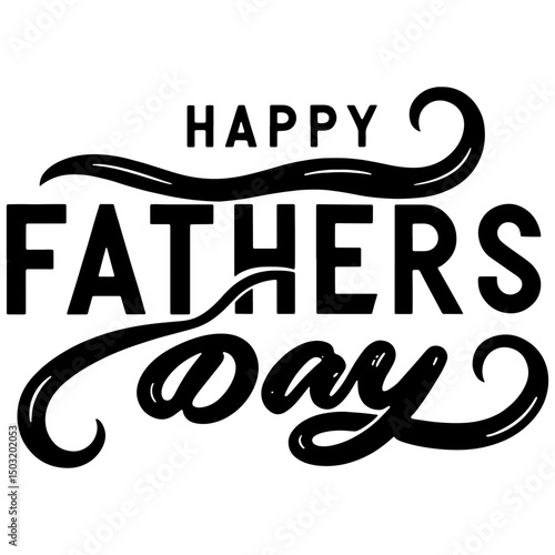 Happy Father's day typography design 