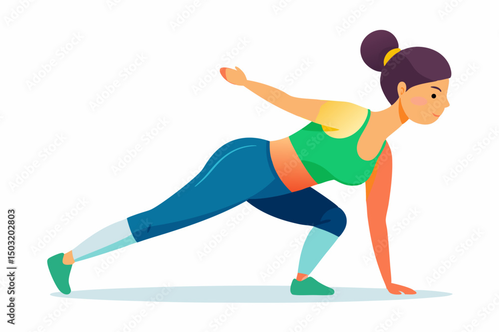 Fototapeta premium woman doing yoga exercise