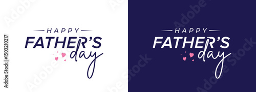 Happy Father’s Day logo design vector template. Father's Day, love, heart, vector design