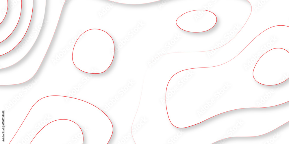 Obraz premium Abstract topographic contours map background, wave paper curved reliefs abstract background. geographic line map Modern design with topographic wavy pattern design for poster. vector illustration. 