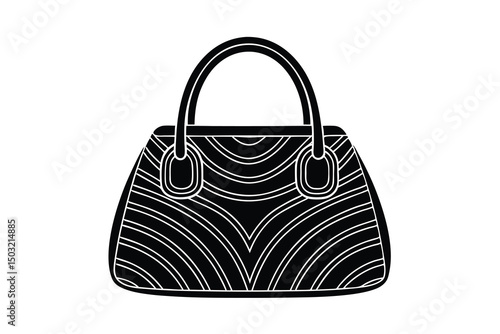 Stylish black and white handbag fashion accessory design