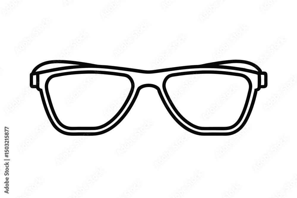 Fototapeta premium Stylish modern sunglasses line art illustration design