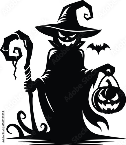Ghost monster character halloween celebration vector illustration isolated on white background
