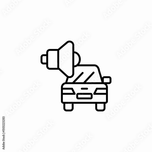 car megaphone icon sign vector