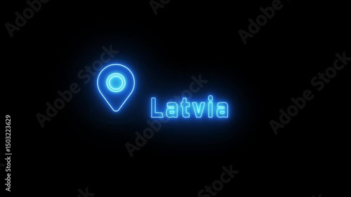 Wallpaper Mural  Location Pointer Animation. Cartography location map. Torontodigital.ca