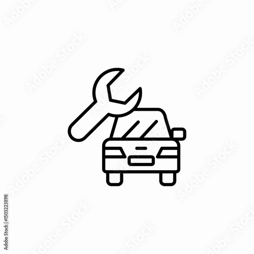 car wrench icon sign vector