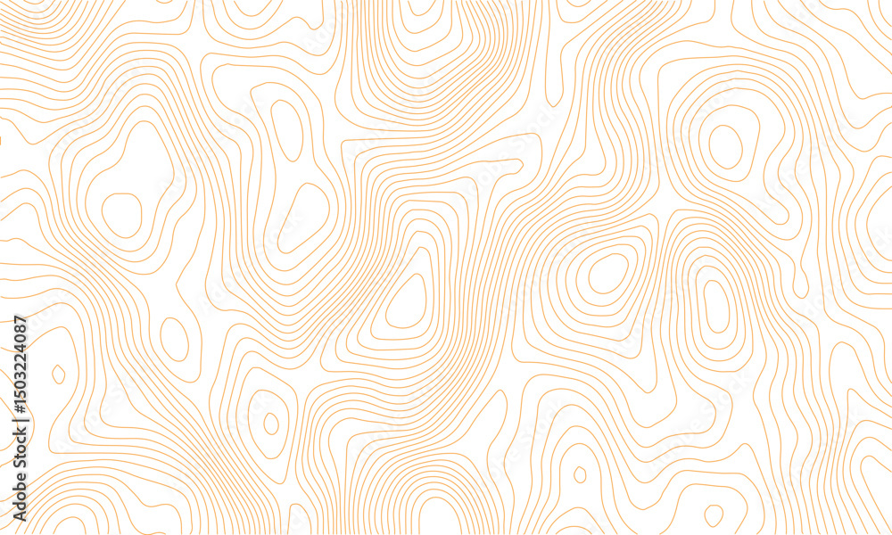 Fototapeta premium Abstract gold topographic lines on a green background. Golden line waves topographical design. Geographic mountain contours Vector Illustration.