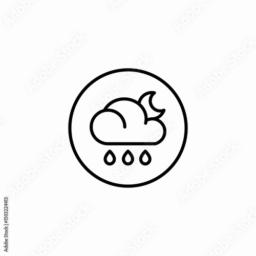 cloud rain icon sign vector