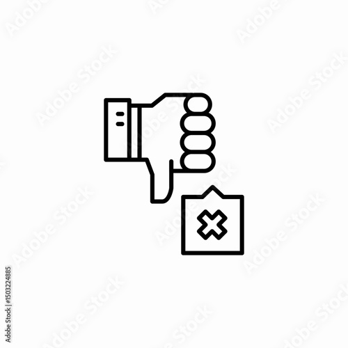 dislike cancel icon sign vector