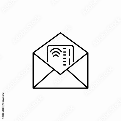 encrypted mail icon sign vector