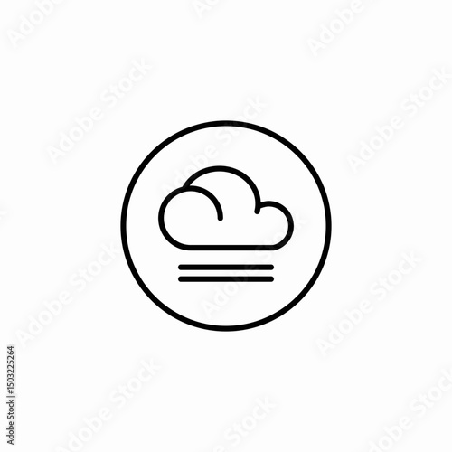 fog cloud icon sign vector
