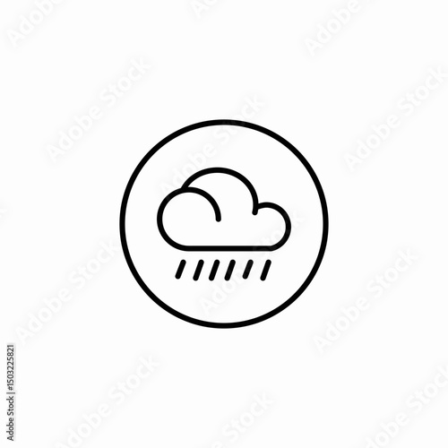heavy drizzle icon sign vector