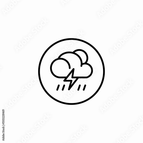 severe thunderstorm icon sign vector