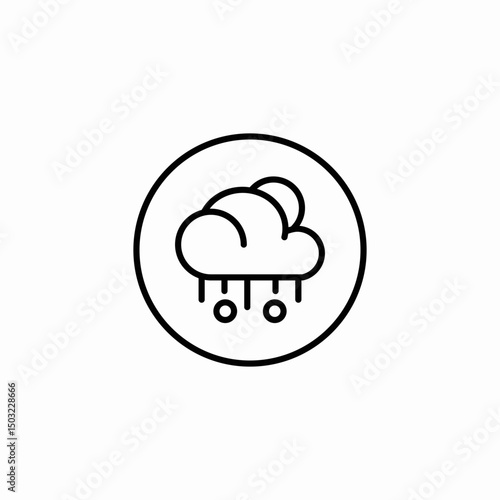 sleet cloud icon sign vector