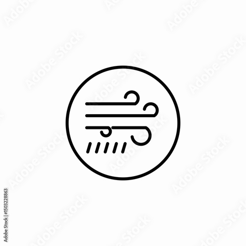 strong wind icon sign vector