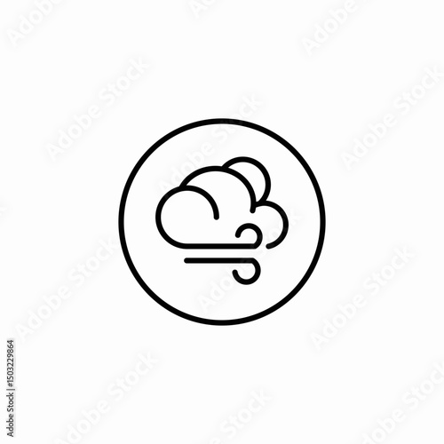 wind cloud icon sign vector