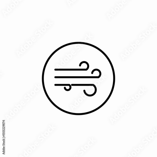 wind speed icon sign vector