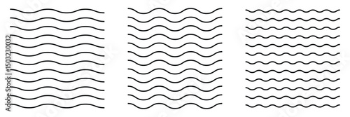 Wave lines pattern with ripples and squiggly strokes EPS 10 ..  