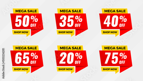 Discount sale labels vector template. Price Drop, big sale, final sale, flash sale background. Discount Promotion marketing poster design for web and Social.