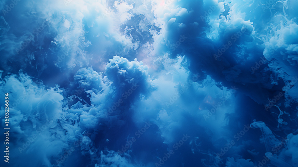 Fototapeta premium Blue smoke background
