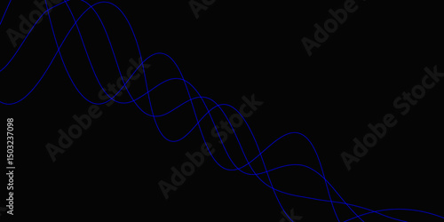 Abstract blue background with a glowing abstract waves. Abstract wave element for design. Digital frequency track equalizer, Futuristic background design. Long exposure, Light painting photography.