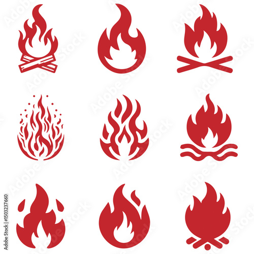 fire icons , fire icons set