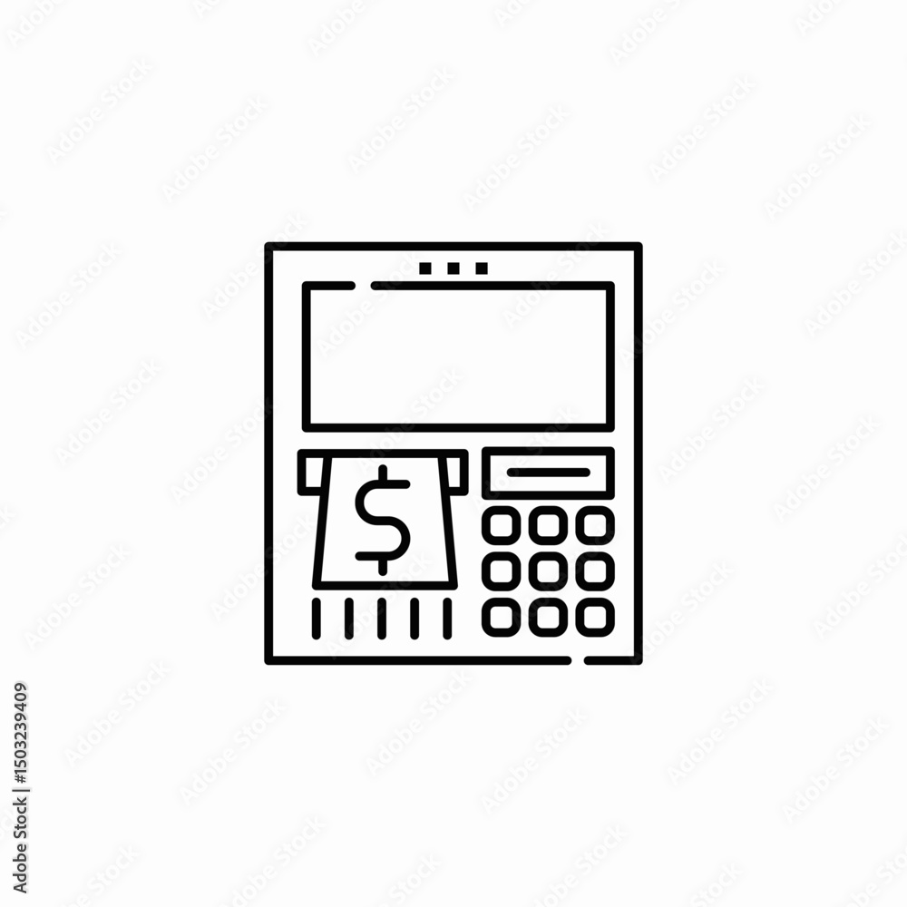 atm bank icon sign vector atm bank icon sign vector