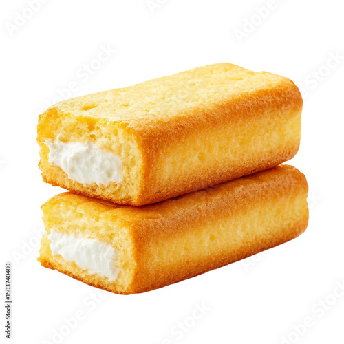 Classic Twinkie Snack Cakes Isolated on White Background