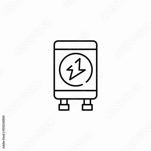 electrical fuse icon sign vector