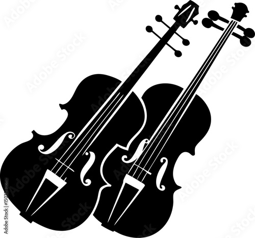 violin isolated on white background