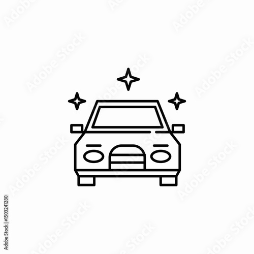 front of a car icon sign vector