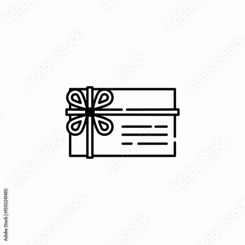 gift card or certificate icon sign vector