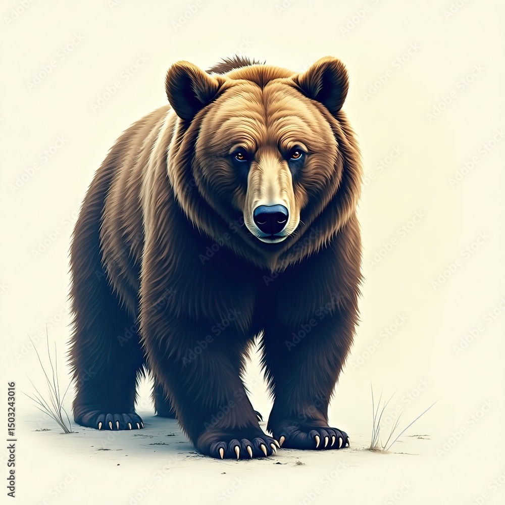 Fototapeta premium illustration of a bear